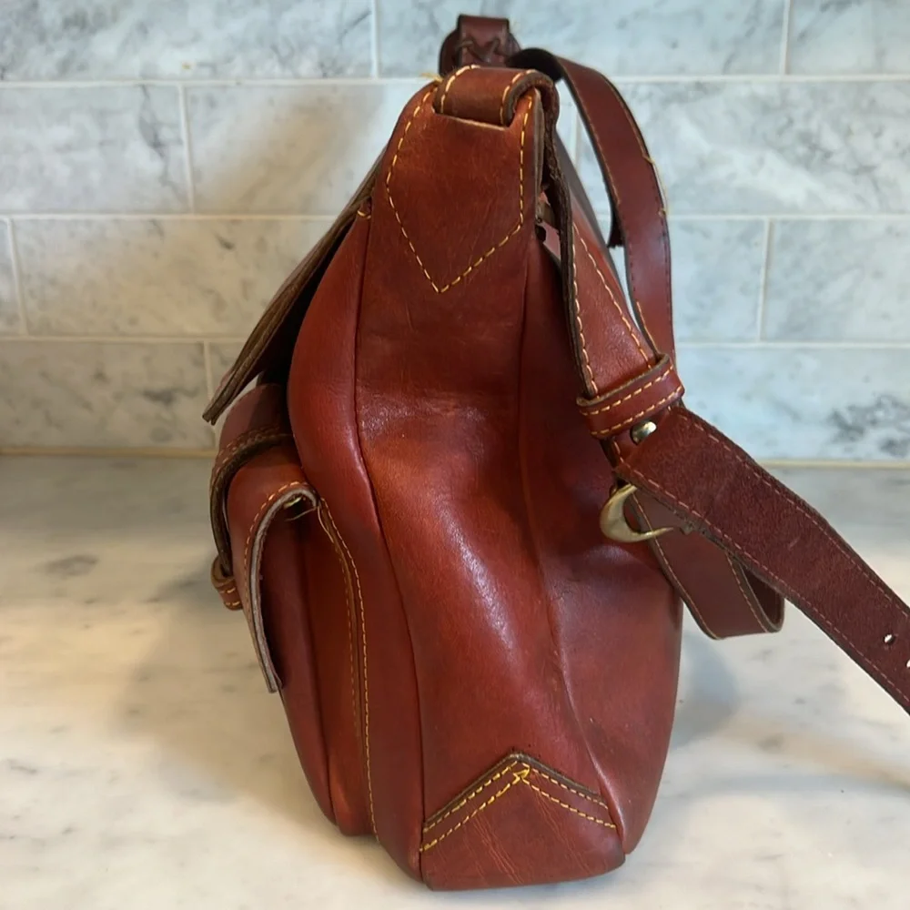 Vintage Frye Shoulder Tote‎ Message Bag As-Is